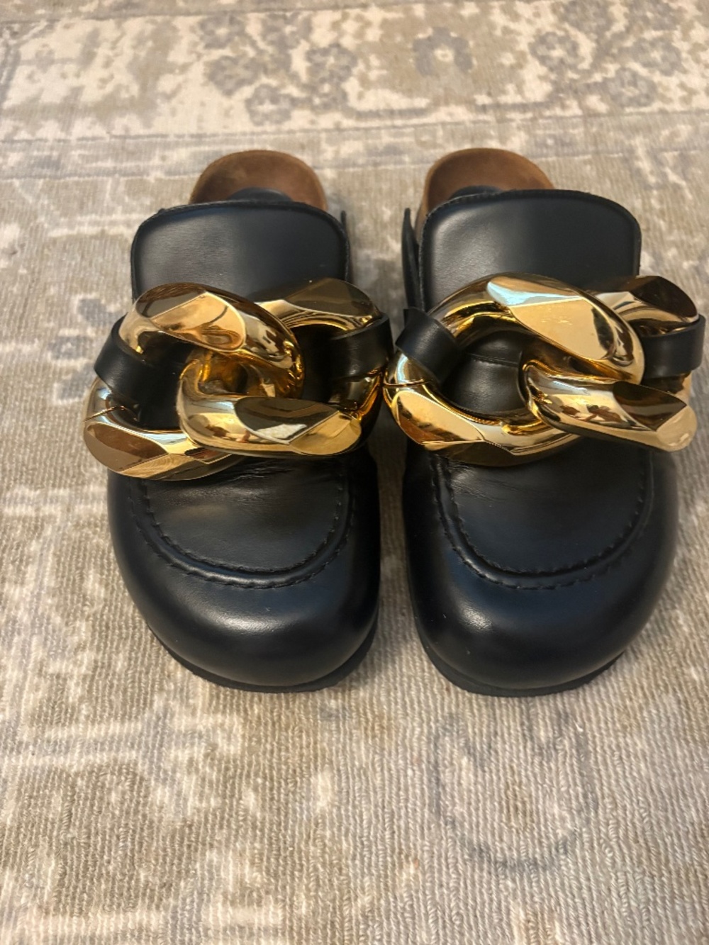 JW Anderson Chunky Chain Slide, Black , size 10